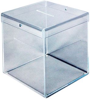 Urne plexiglas transparent 20cm avec couvercle amovible livraison rapide 48h Belgique