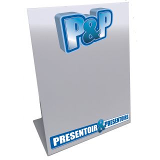 Chevalet de comptoir A4 portrait PILA4 personnalisé