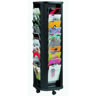 Porte brochure A4 sur pied ROTABLACK40 - achat de présentoirs A4 sur pied : P&P