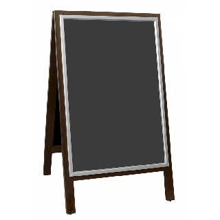 Chevalet stop trottoir affiche et ardoise A1 de coté