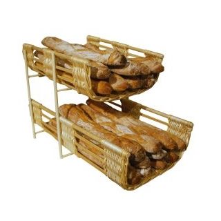 Etagère de comptoir osier 2 niveaux PC80