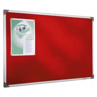 Tableau en feutrine rouge 90 x 120 cm cadre alu