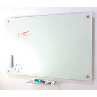 Tableau en verre blanc 90 x 120 cm magnétique