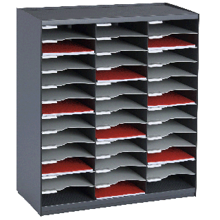 Trieur à cases superposable gris/anthracite 36CS