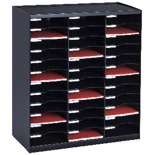 Trieur à cases superposable noir 36CS