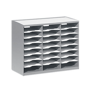 Trieur à cases superposable gris 24CS