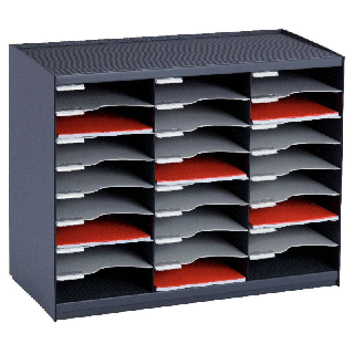 Trieur à cases superposable gris/anthracite 24CS
