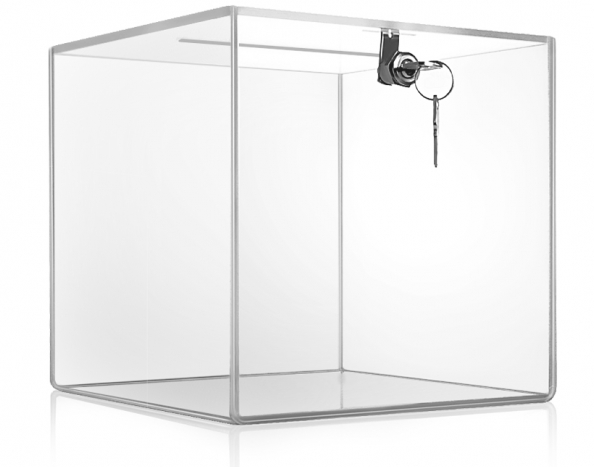 Urne en plexiglas transparent