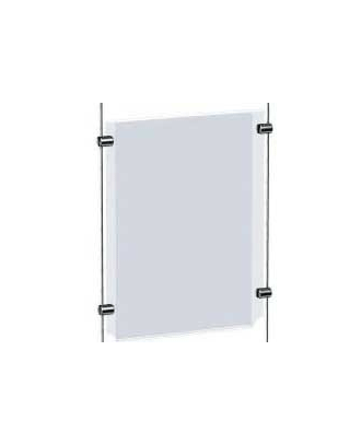 Porte affiche plexiglas A4 vertical 3 mm suspendu