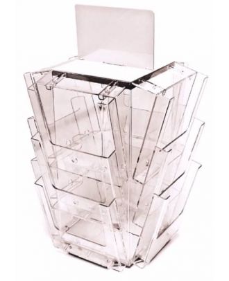 Présentoir plexiglas 12C230 fond transparent