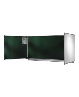 Tableau NF 100 x 400 cm triptyque émaillé extérieur blanc intérieur vert