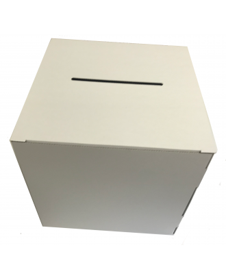 Urne carton blanche vierge 25 x 25 x 25 cm